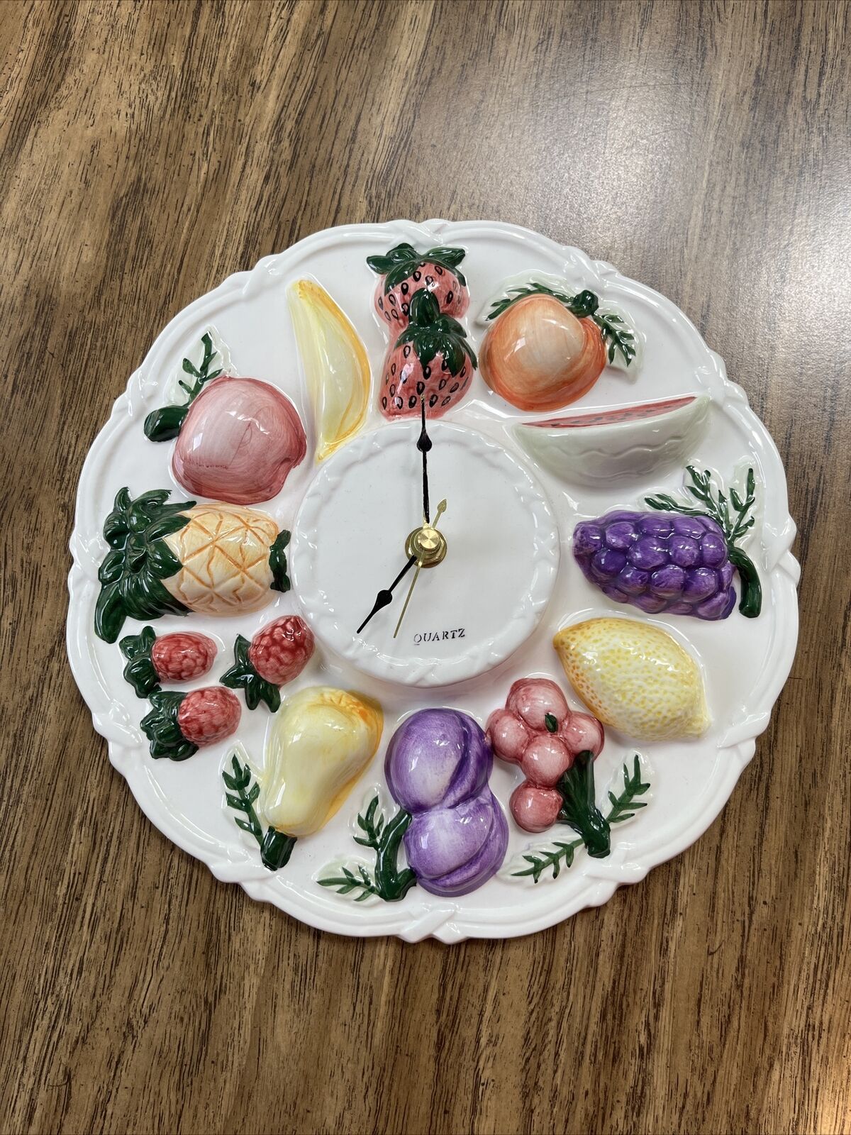 Vintage Ceramic Fruit Clock
