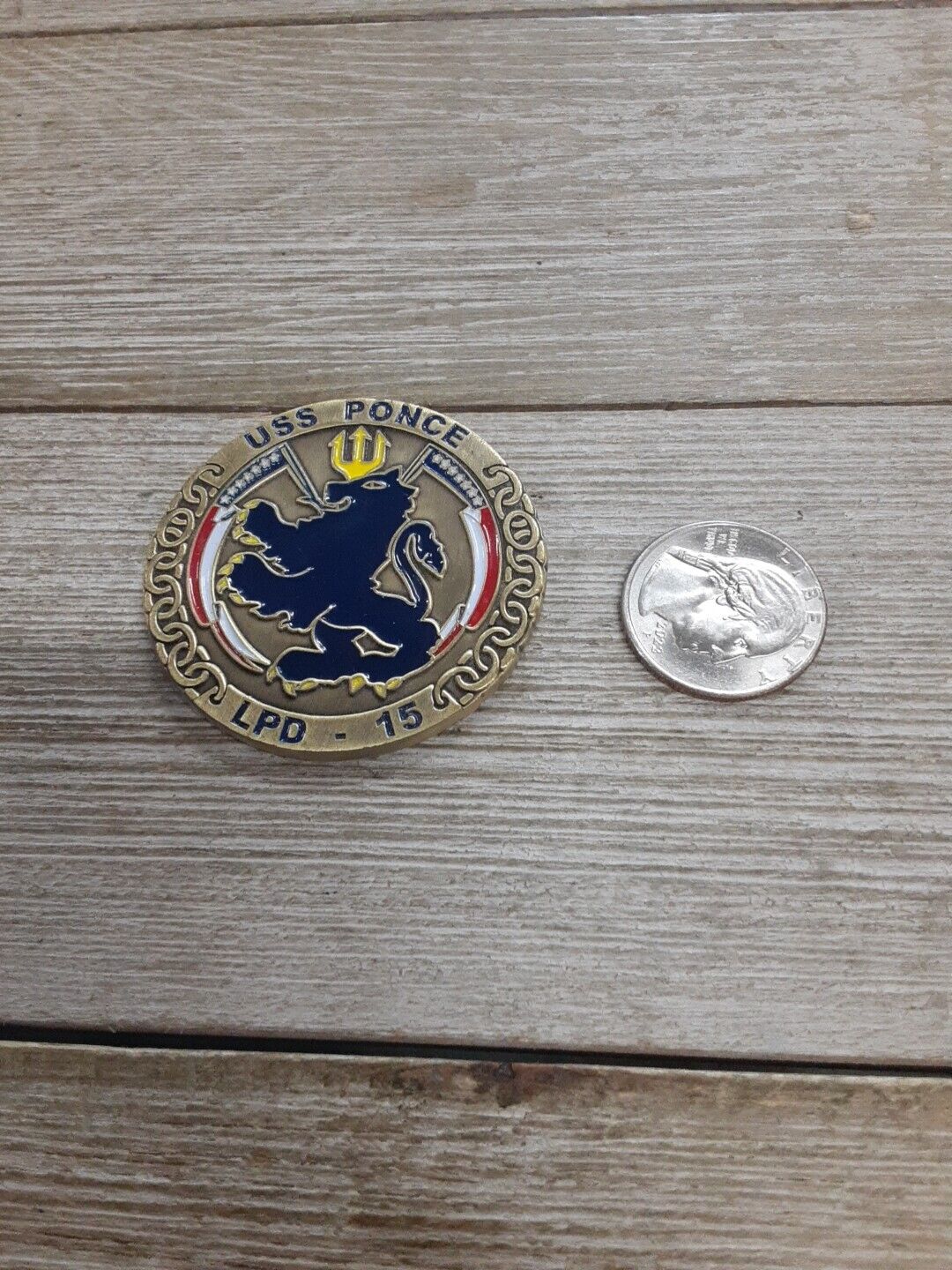 USS Ponce LPD 15 Final Deployment 2010 -2011 Challenge Coin