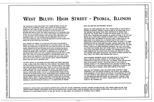 High Street,High Street,Peoria,Peoria County,IL,Illinois,HABS,Historic Survey