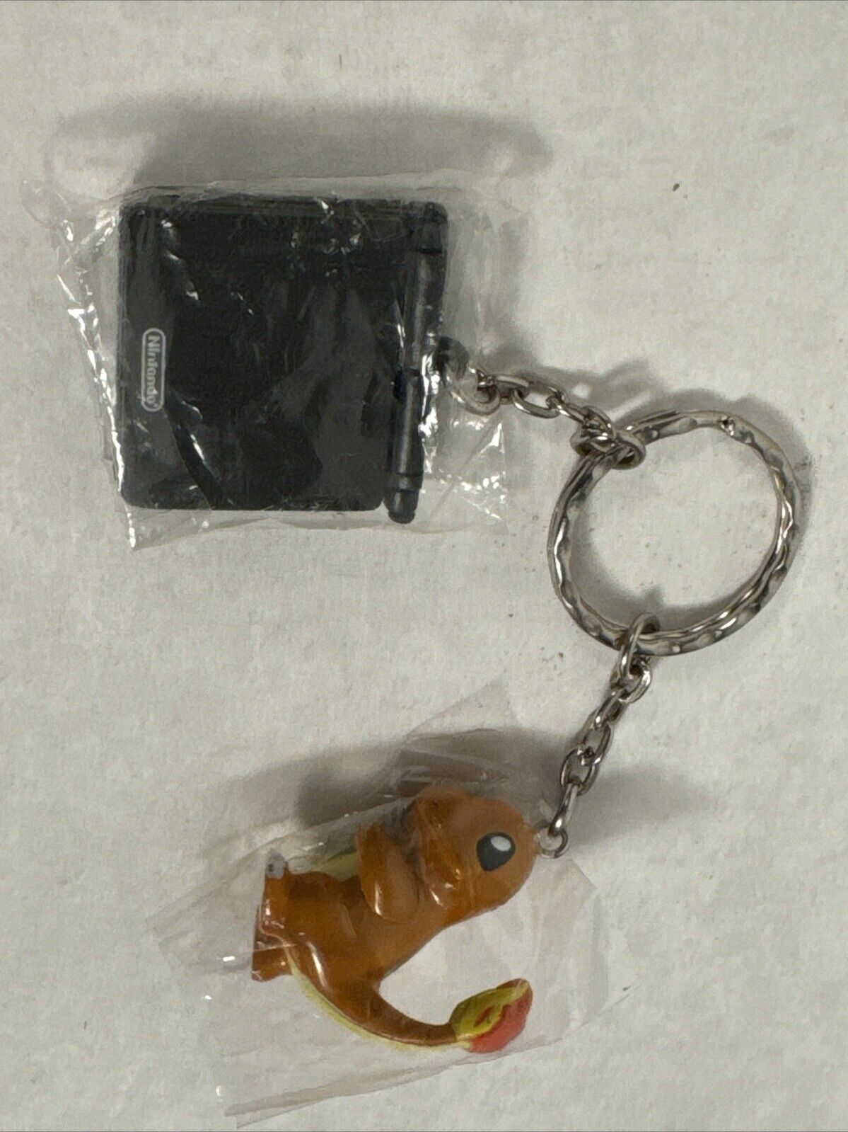 Rare Pokemon Charmander & Game Boy Advance SP Miniature Figure Keychain JAPAN