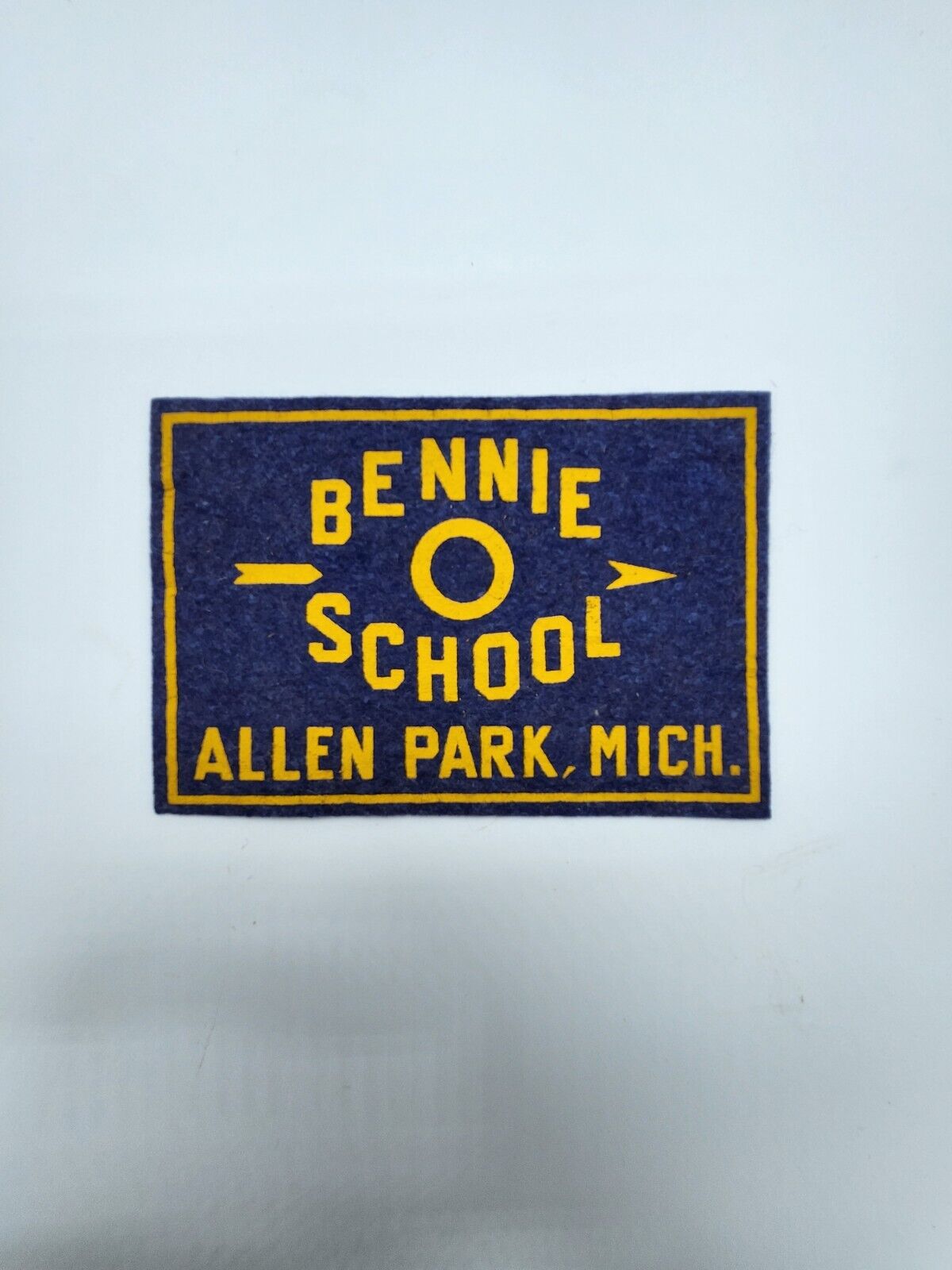 Vintage Bennie School Allen Park Michigan Felt Square