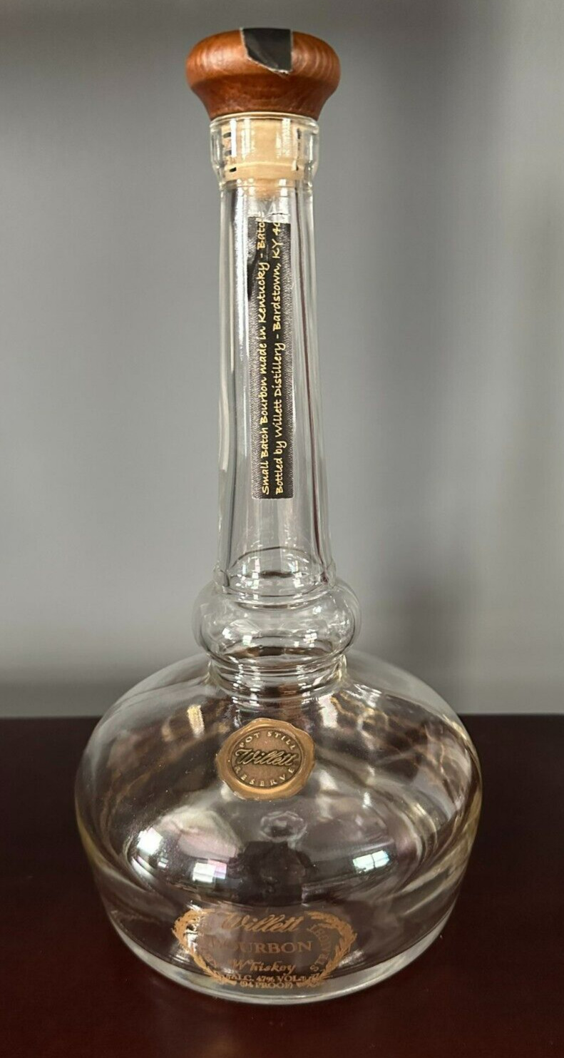 Willett Pot Still Reserve Bourbon Bottle 750ml with Stopper Empty