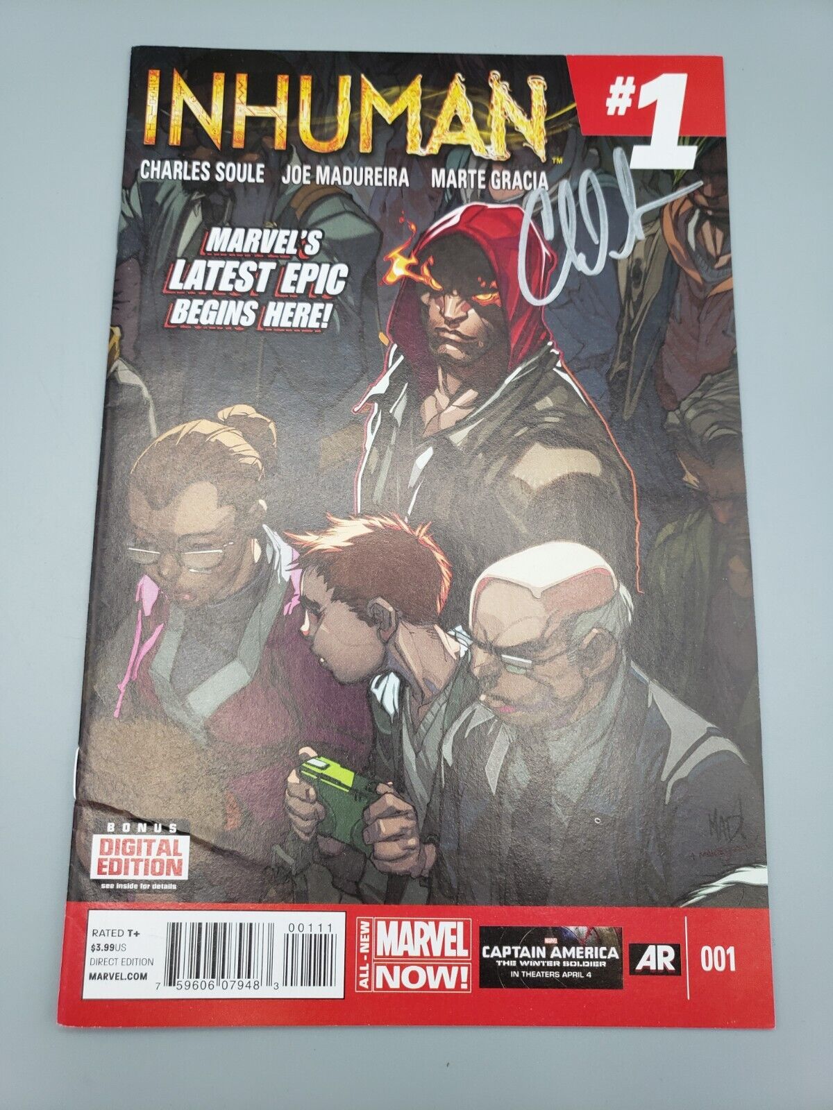 Inhuman Vol 1 #1 June 2014 Variant Cover Autographed Published By Marvel Comics
