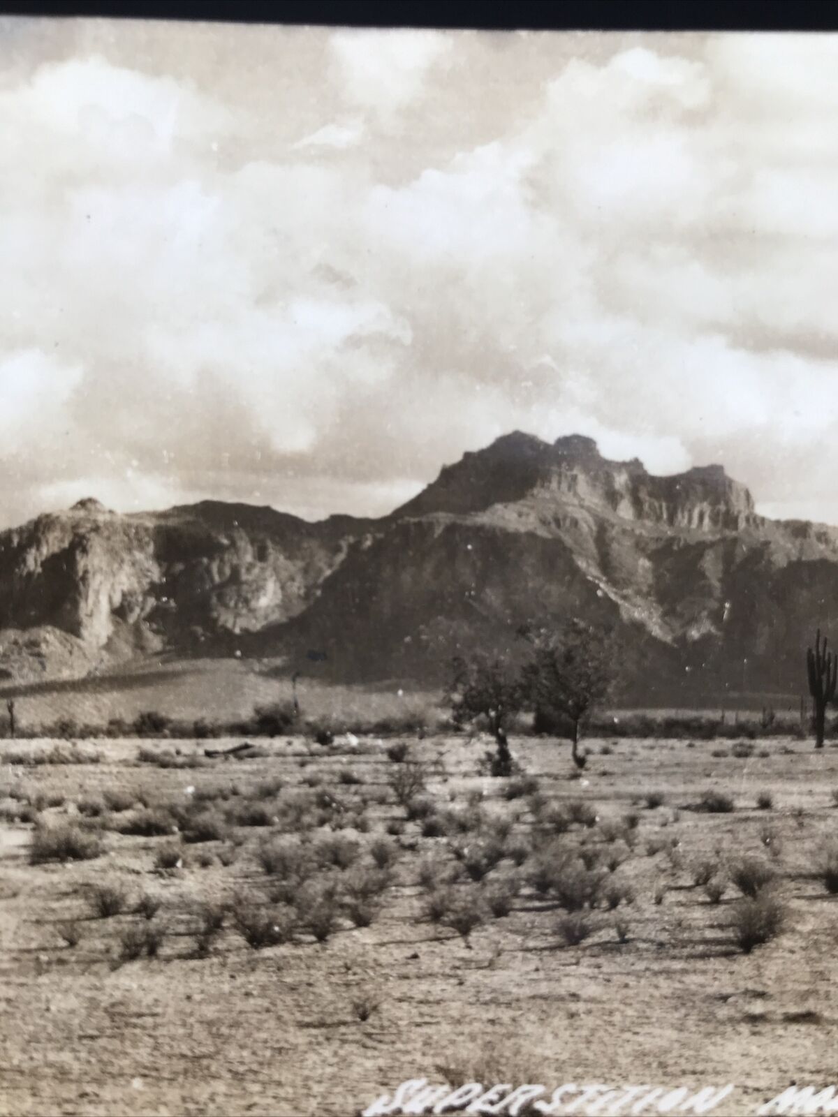 1939 RPPC Superstition Mountain Arizona Real Photo Postcard USA