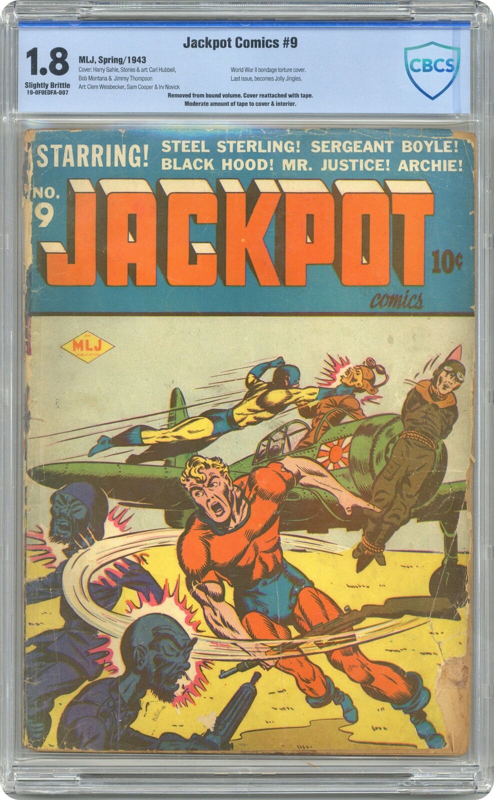 Jackpot Comics #9 CBCS 1.8 1943 19-0F9EDFA-007