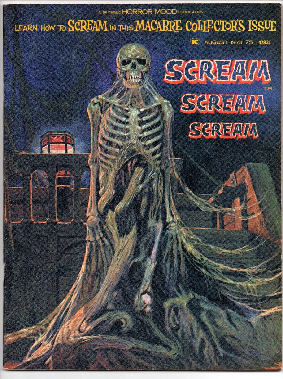 SCREAM 1 August 1973 Nosferatu USA comic book SKYWALD HORROR MOOD magazine FN+