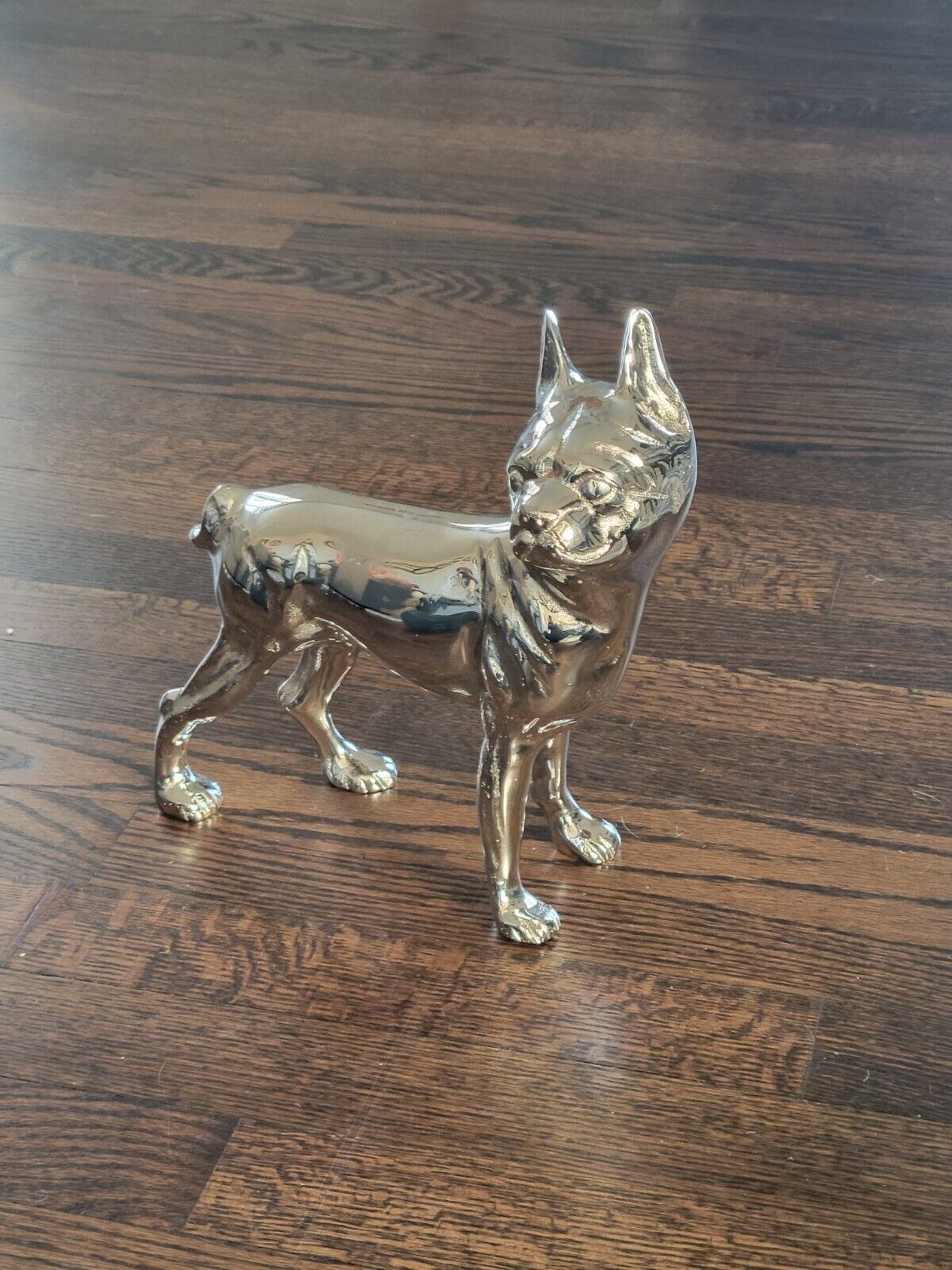Exquisite French Bulldog Metal Sculpture by Global Views From World Trade Market