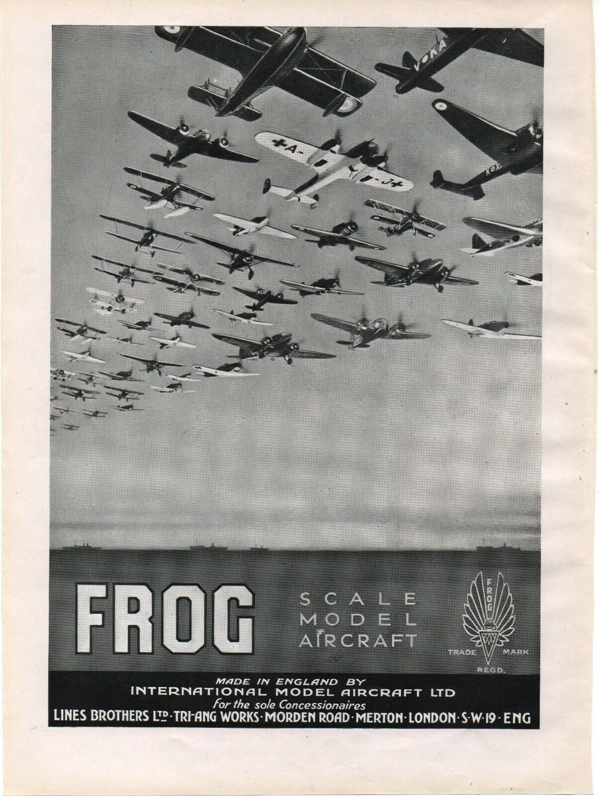 Frog Scale Model Aircraft Vintage Print Ad England 10