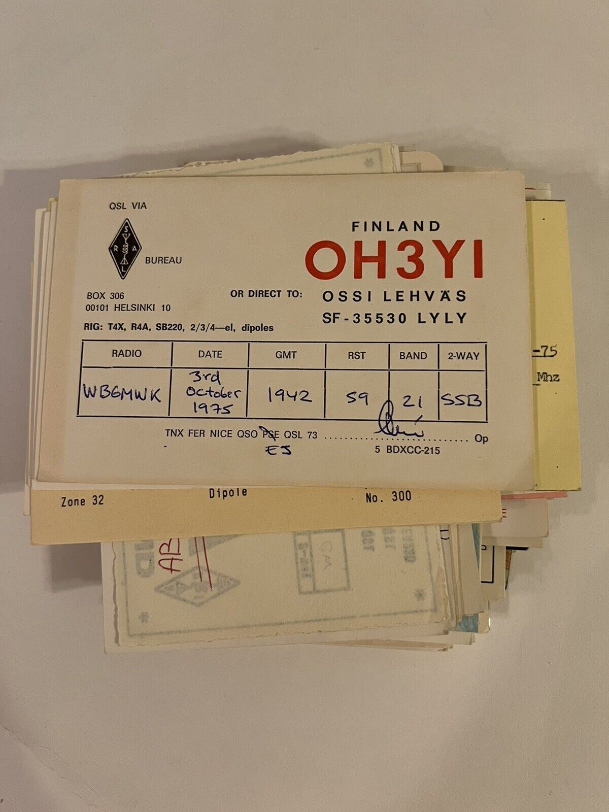 VTG QSL Ham Radio Card Lot (100) 1970s 1989s International Amateur Operators