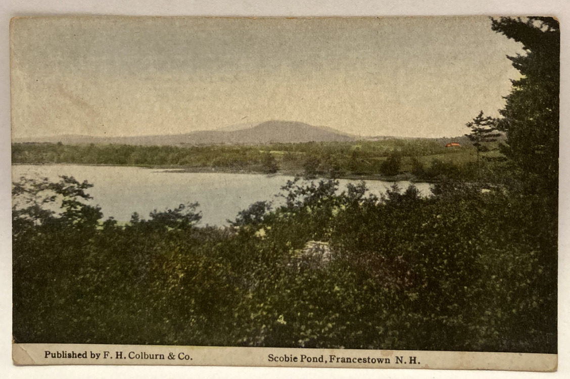 Scobie Pond, Francestown, New Hampshire NH Vintage Postcard