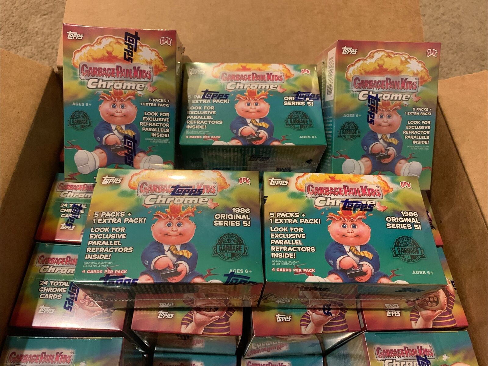 * Lot Of 5 * 2022 Garbage Pail Kids Chrome Series 5 Blaster Box From Sealed Case