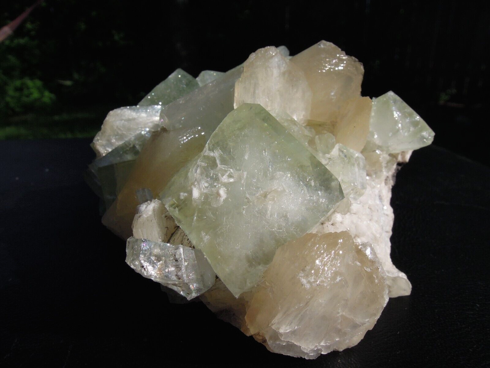 310g Natural Light Green Apophyllite  Rock Crystal- India