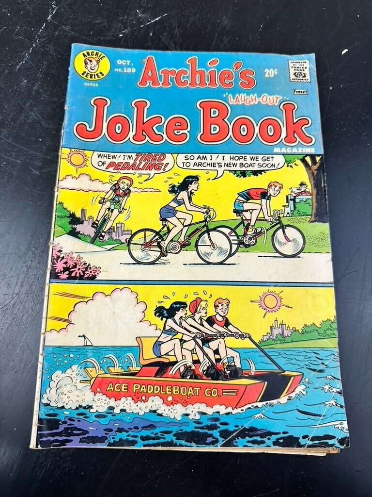 Vintage Collector Comic Book Archie\'s Joke Book #189 Archie 1973