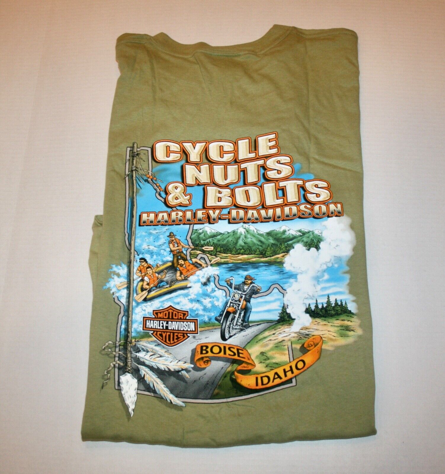 Cycle Nuts & Bolts Harley-Davidson Boise, Idaho T-Shirt NWT - Size 2X