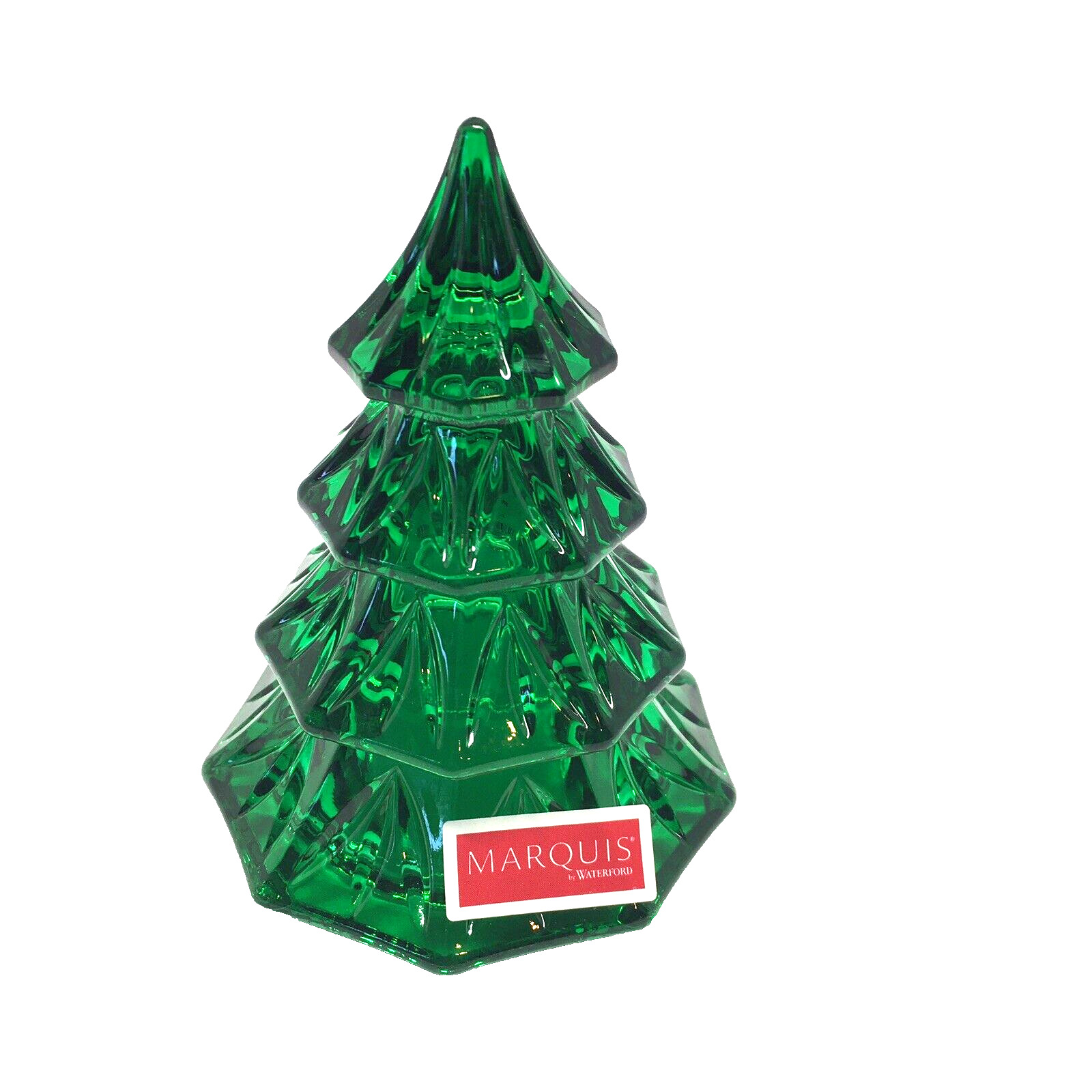 Marquis by Waterford Green Christmas Tree Lead Crystal 3.5\