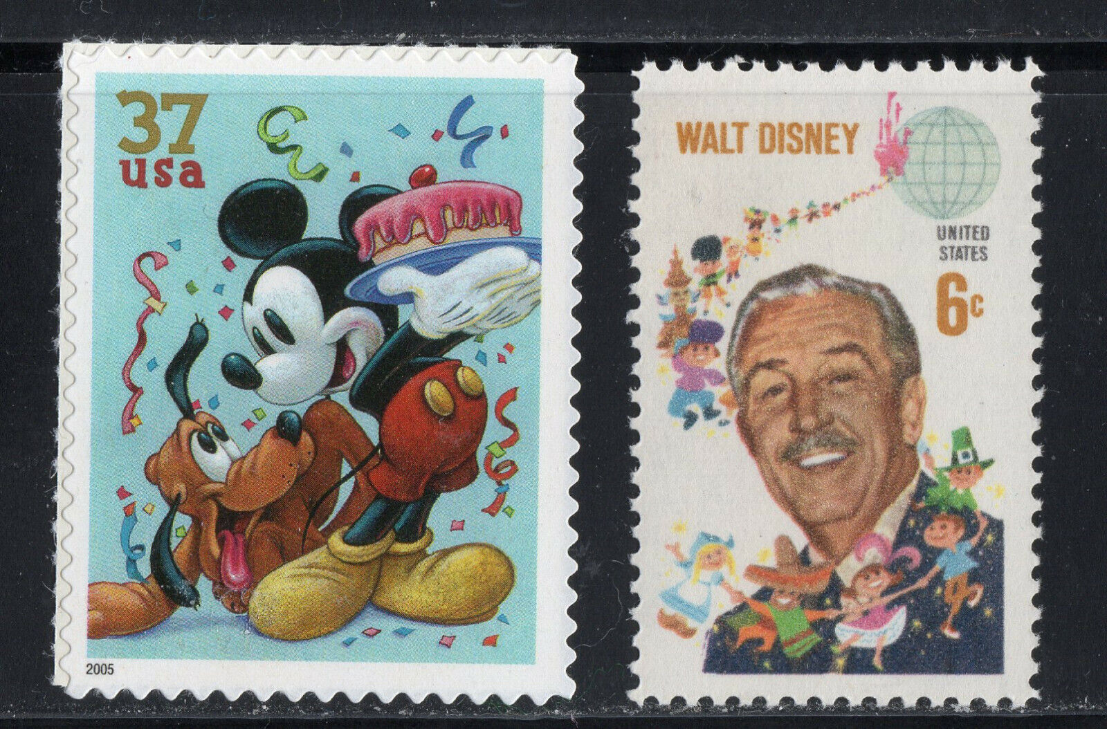 MICKEY MOUSE. PLUTO * WALT DISNEY * US POSTAGE STAMPS MINT