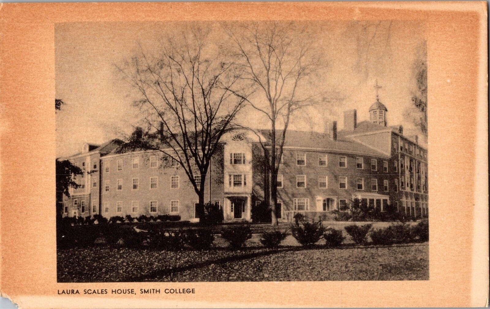 View of Laura Scales House, Smith College Northampton MA Vintage Postcard K67