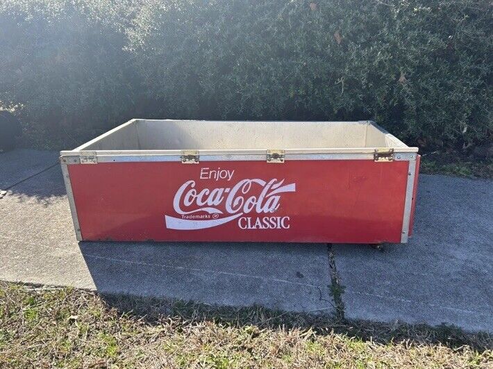 vintage coca cola cooler metal