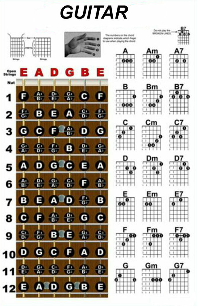 GUITAR CHORDS AND FRETBOARD NOTES 4.0\