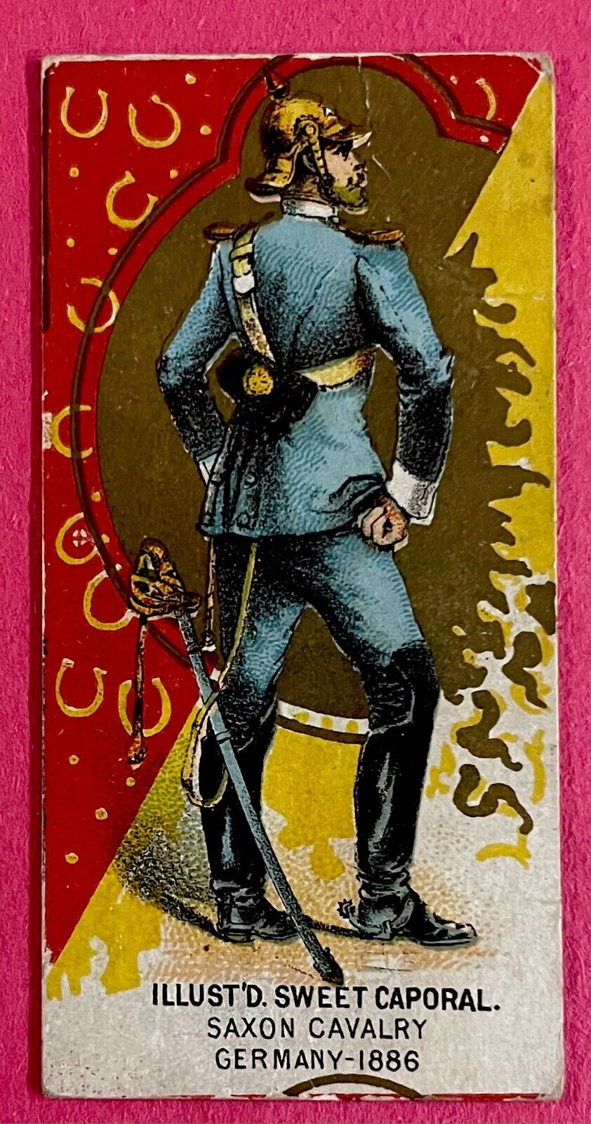 1888 Kinney Tobacco Military Series N224 SAXON CAVALRY GERMANY 1886 Q23