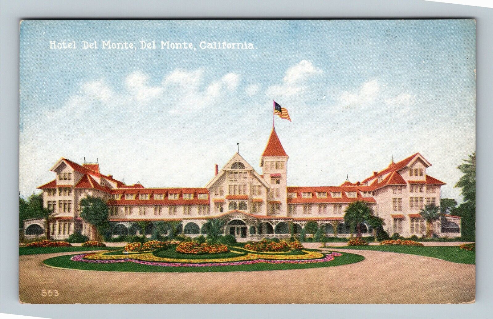 Del Monte CA, Hotel Del Monte, California Vintage Postcard