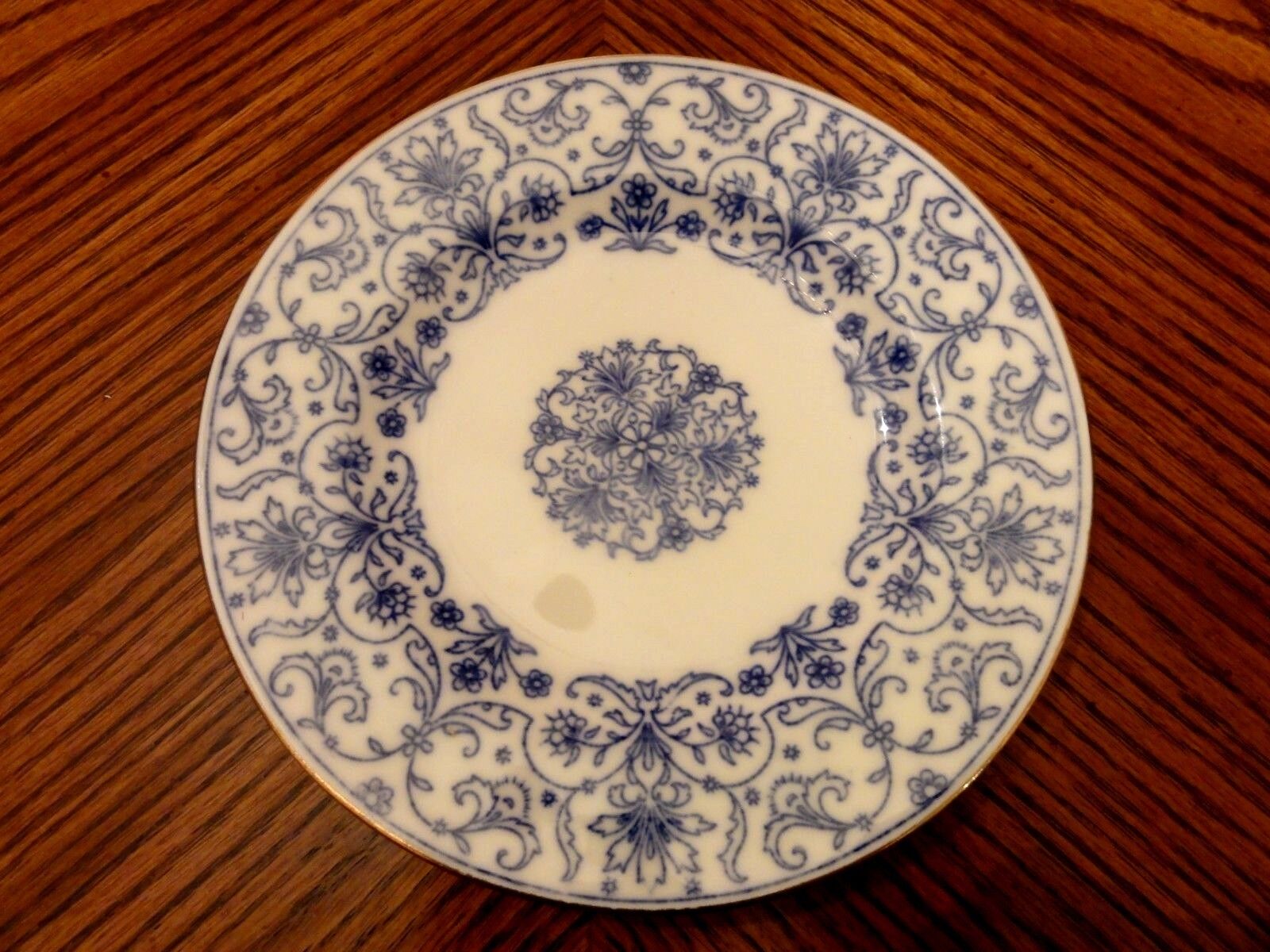 Antique MINTONS England DAVIS COLLAMORE & CO Blue & White Bread/Butter Plate(s)