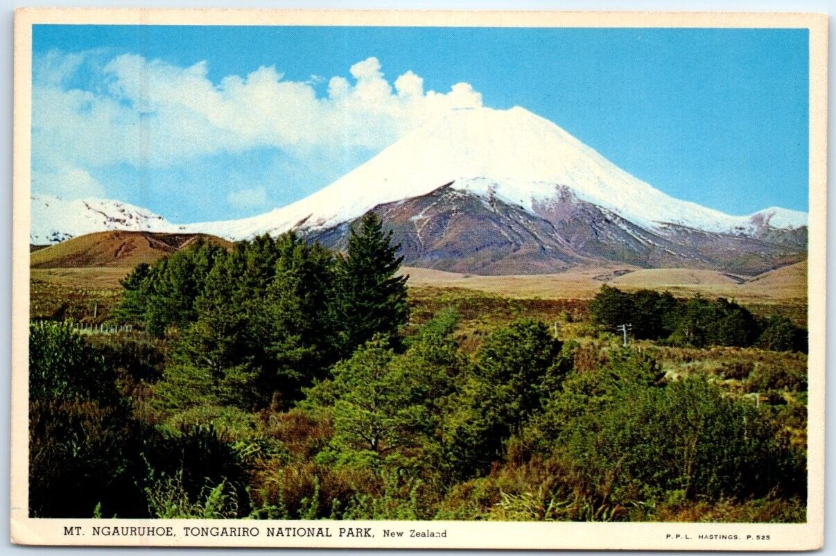 Postcard - Mt. Ngauruhoe, Tongariro National Park - New Zealand