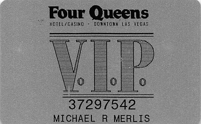 Four Queens Casino - Las Vegas, NV - VIP Table Card