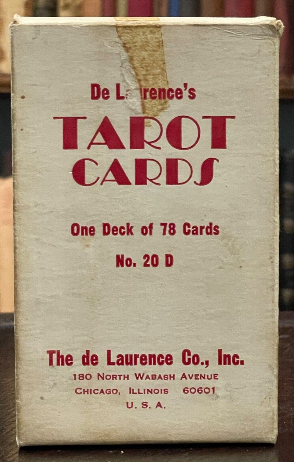 DE LAURENCE\'S TAROT CARDS NO. 20D - Red Cards, 1919 - FULL SET 80 UNUSED CARDS