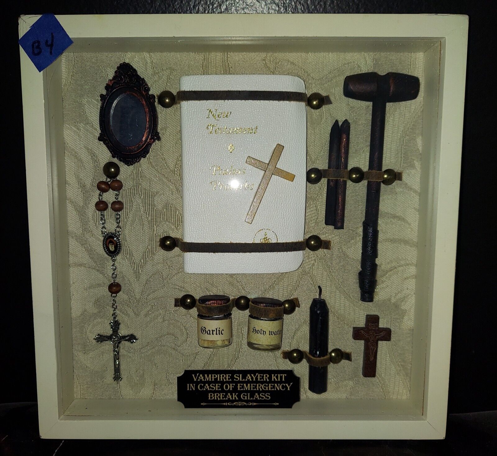Vampire Slayer Hunter Kit Holy Bible ,  Vampire. Shadow Box, Dracula Memorabilia