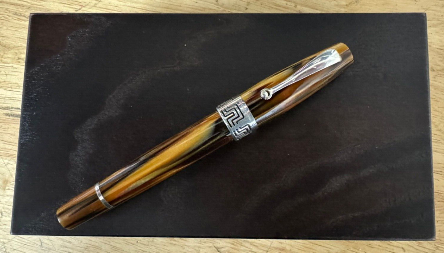 Montegrappa Extra 1930 Celluloid Turtle Brown Rollerball NOS. ISEXTRCW