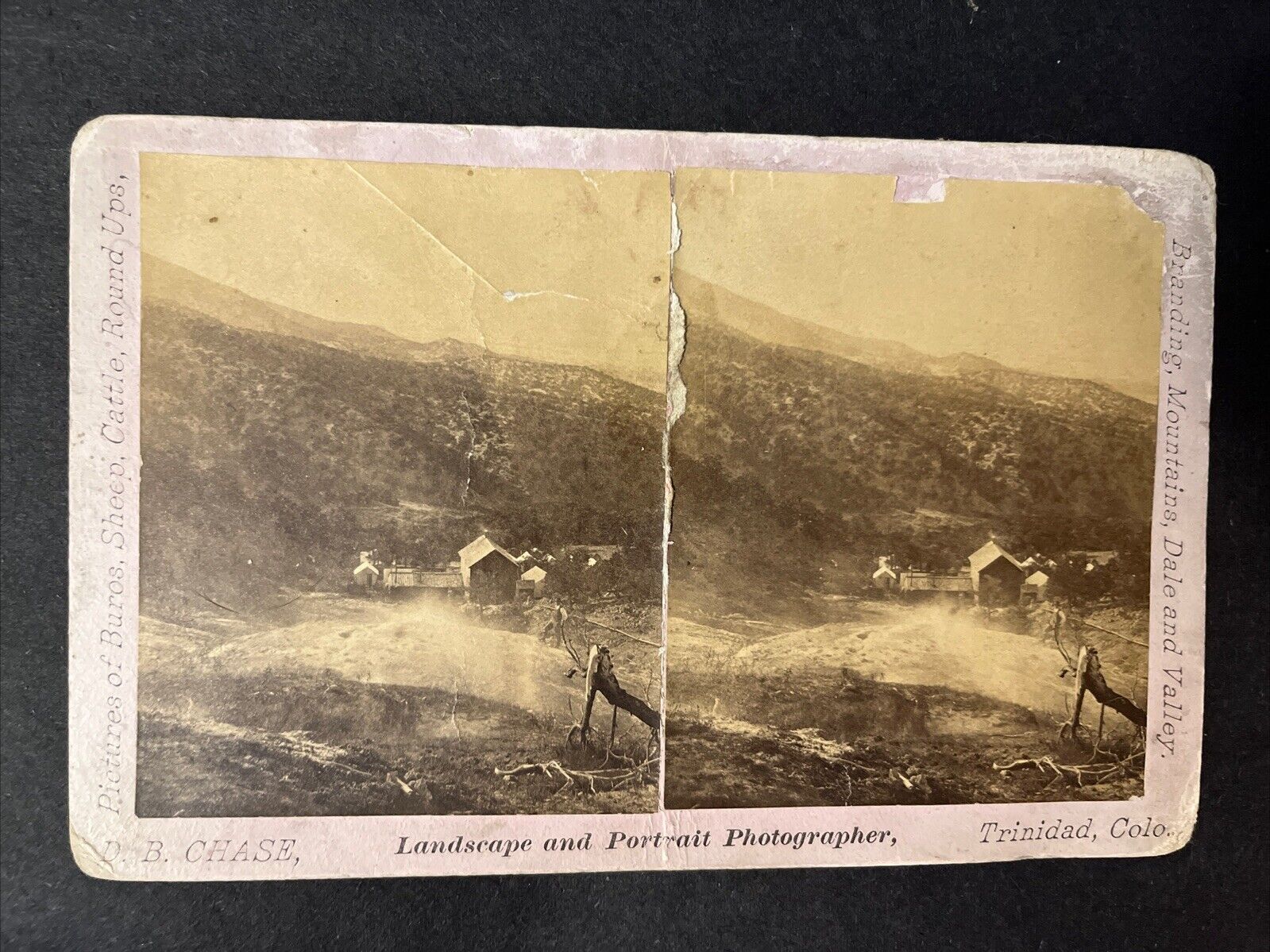 1870s CHASE PHOTO STEREO VIEW  Poncha Springs. Co.