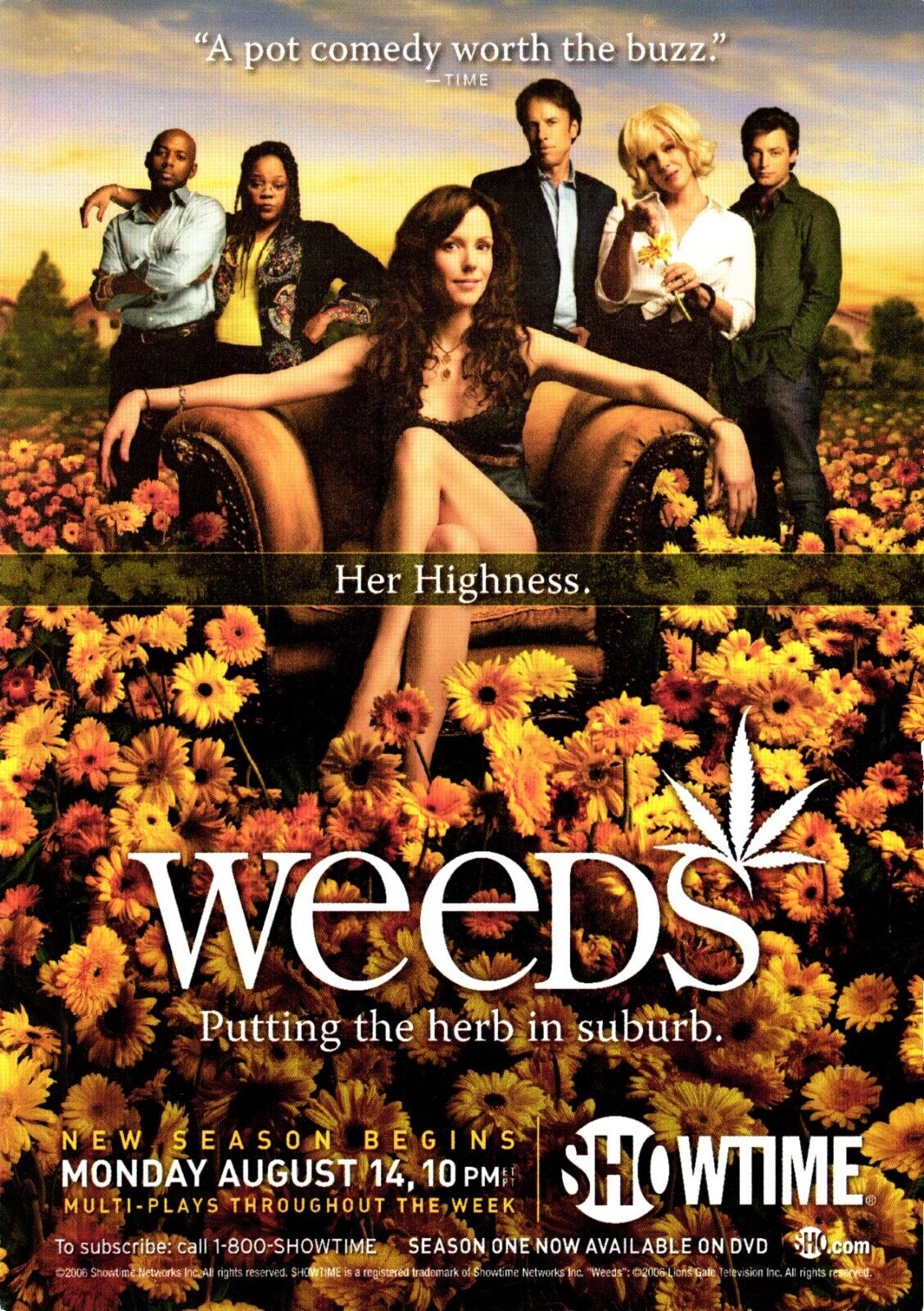 Weeds TV Show Showtime Postcard