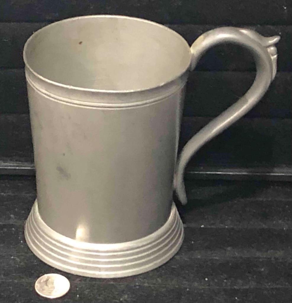 Antique American Pewter Mug or Tankard, c. 1830