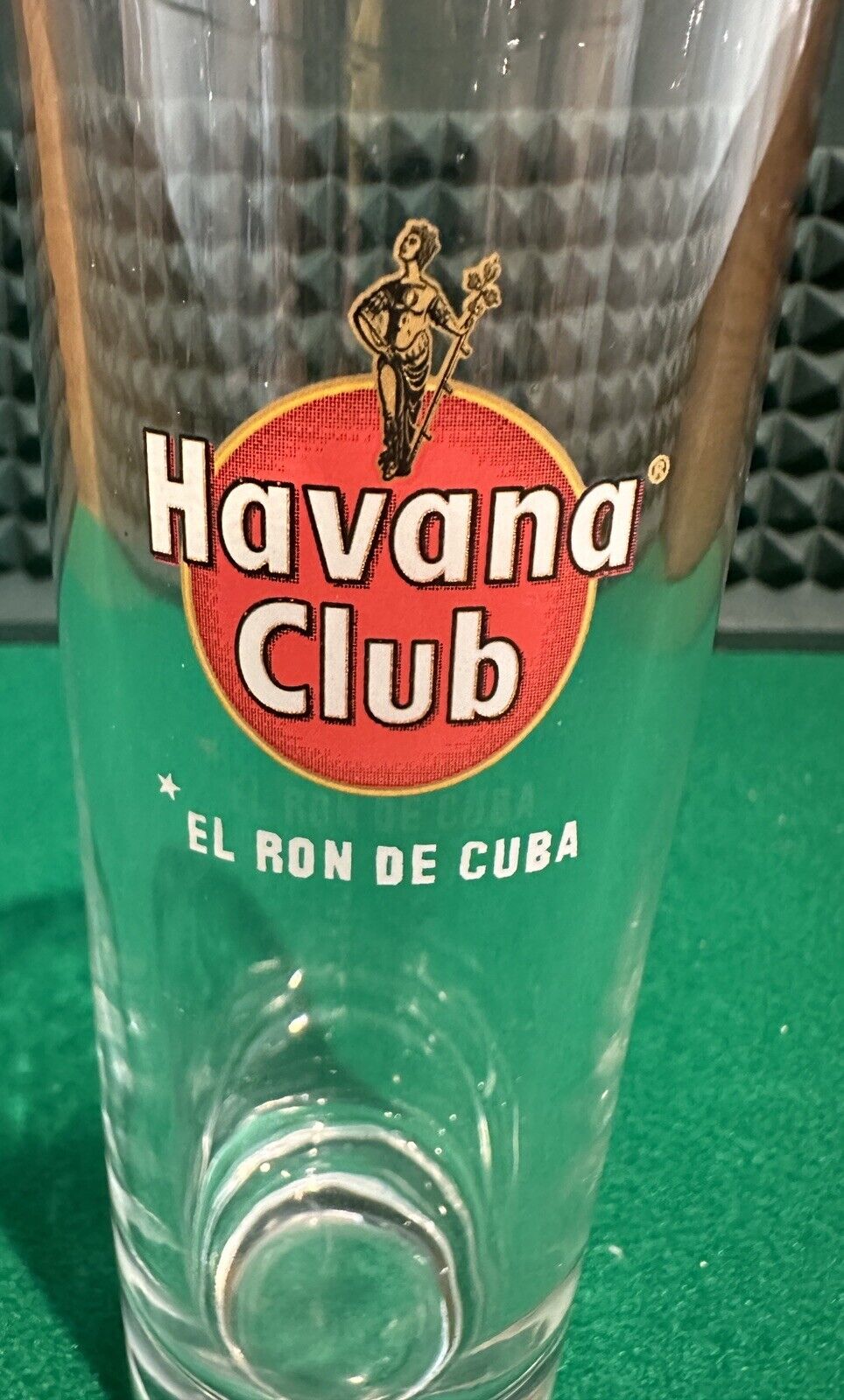 Vintage Havana Club Rum EL RON DE CUBA Drinking Glass 8 Ounce