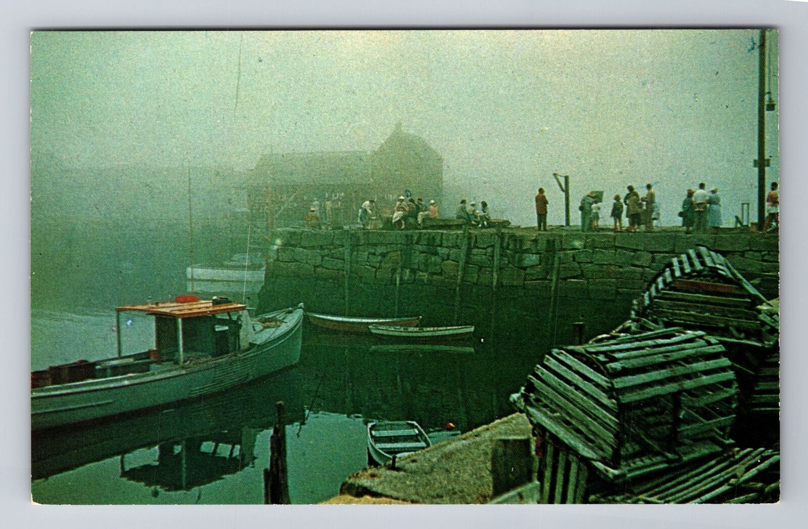 Cape Ann MA-Massachusetts, Fog Bound, Inner Harbor, Antique, Vintage Postcard
