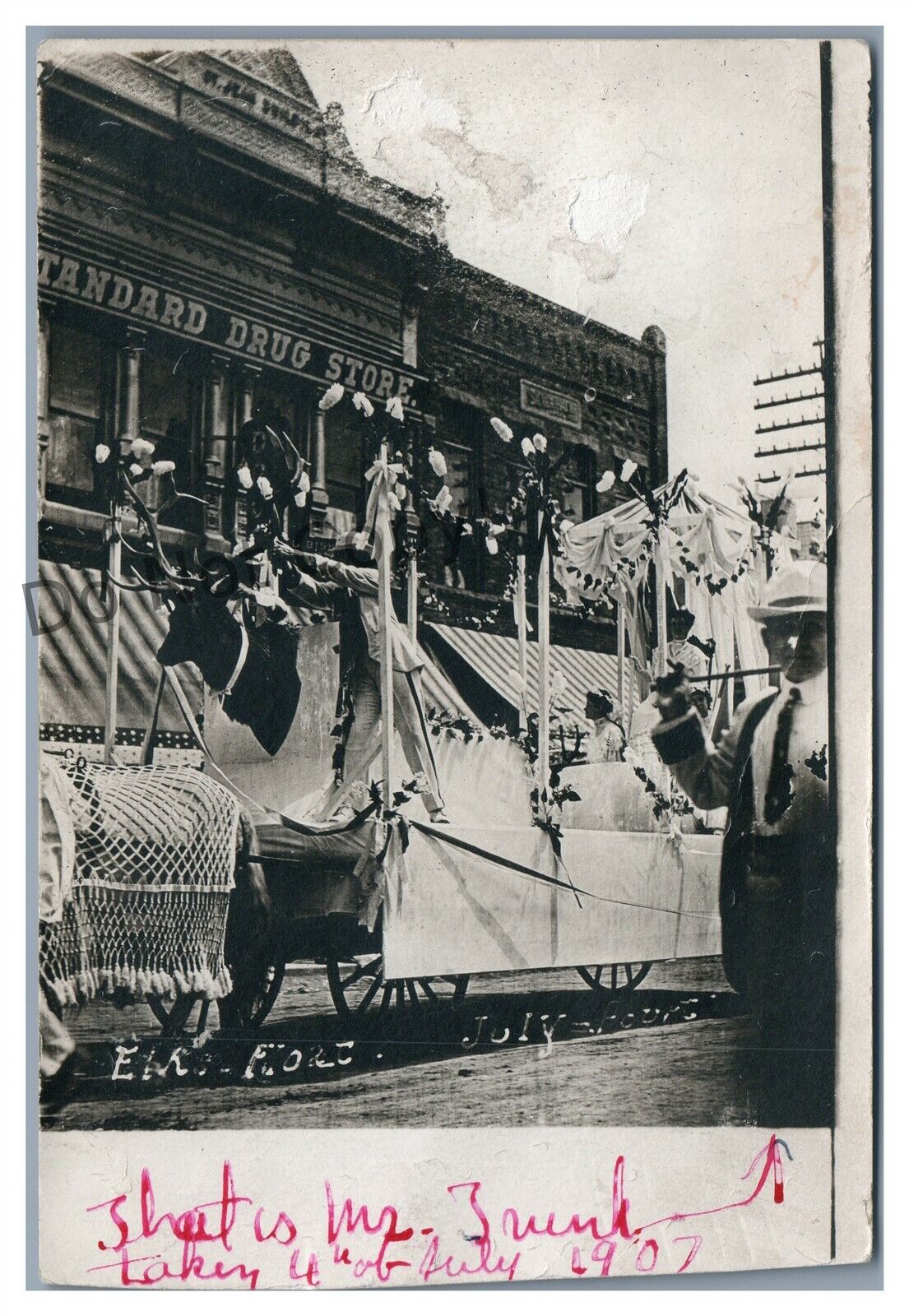 RPPC Elks BPOE Parade Float ANACONDA MT Montana Vintage Real Photo Postcard