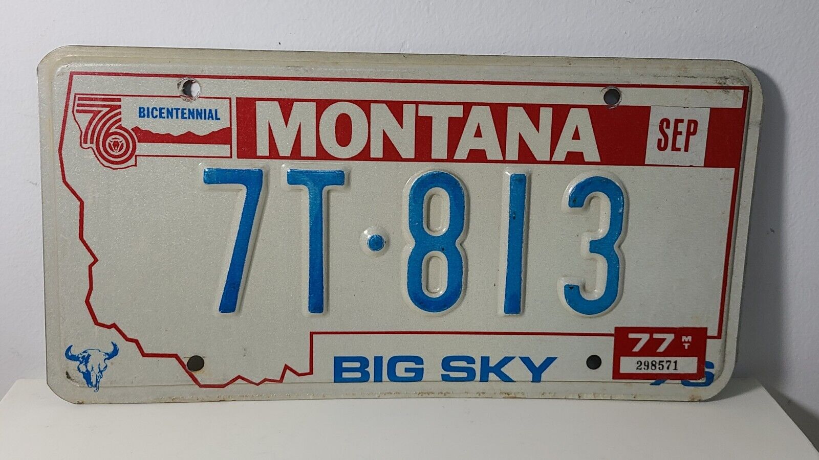 Vintage Single Montana BICENTENNIAL License Plate 1970s    (B3)
