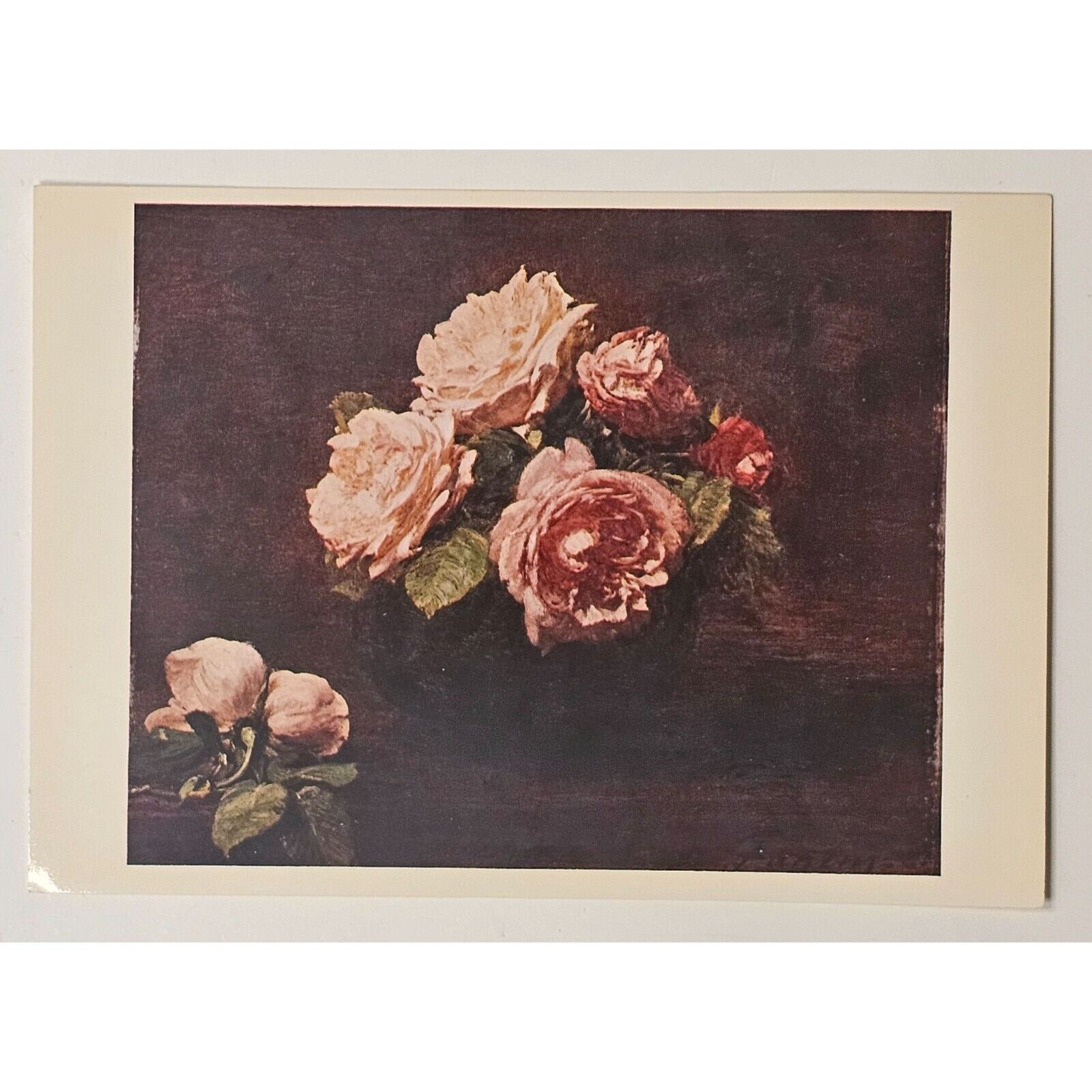 Postcard Henri Fantin-Latour Roses In A Bowl Mid 19th Century Art Institute of C