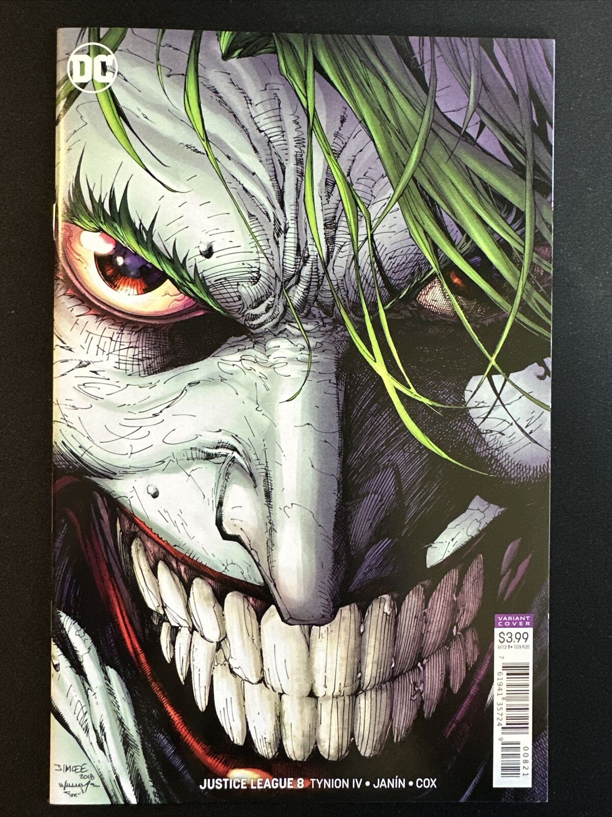 Justice League #8 Jim Lee Joker Variant 2018 DC 1st Print DC Comics Near Mint