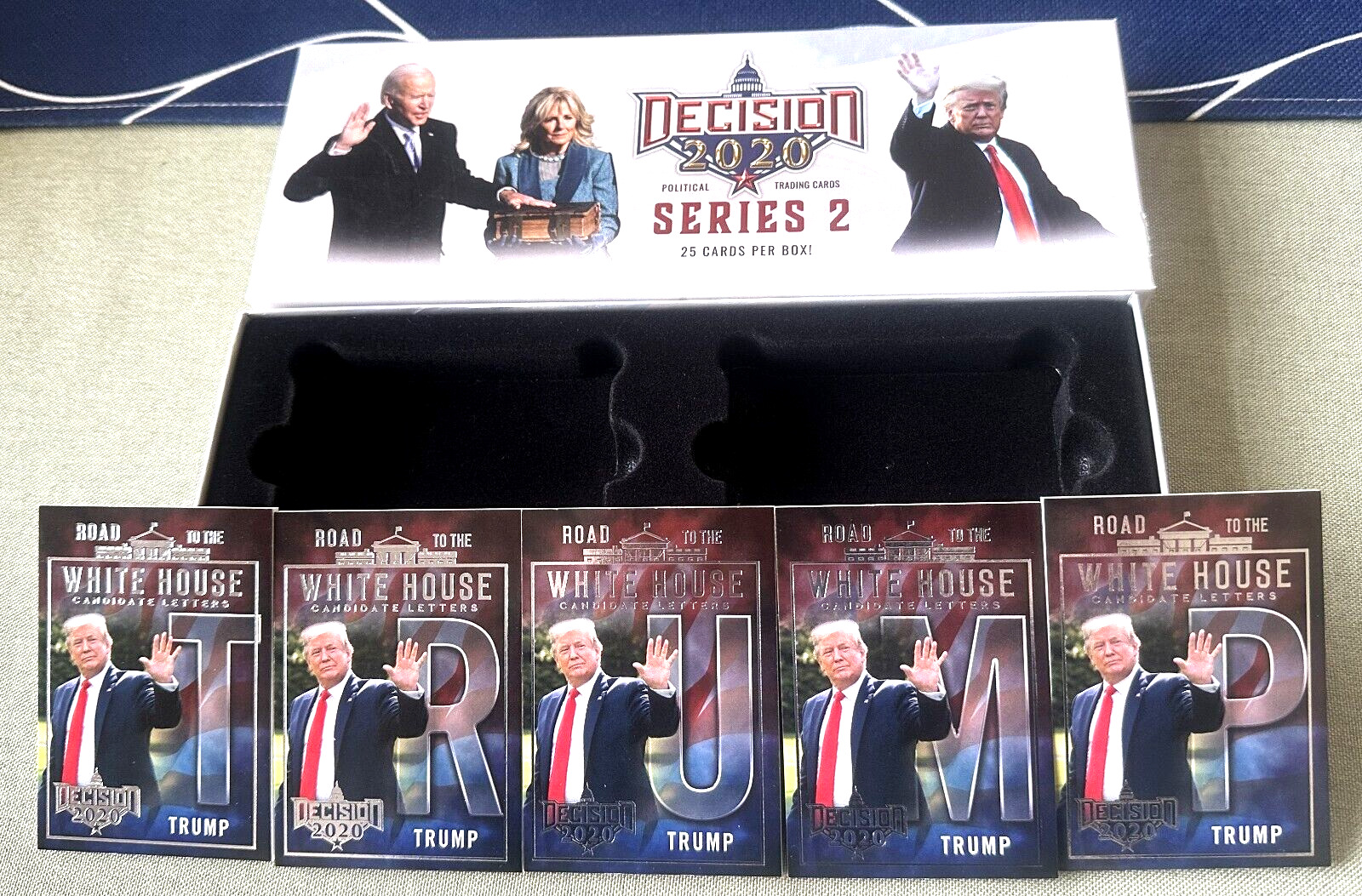 DONALD TRUMP DECISION 2020 SER 2 ROAD TO WHITE HOUSE SET OF ALL 5 LETTER CARDS