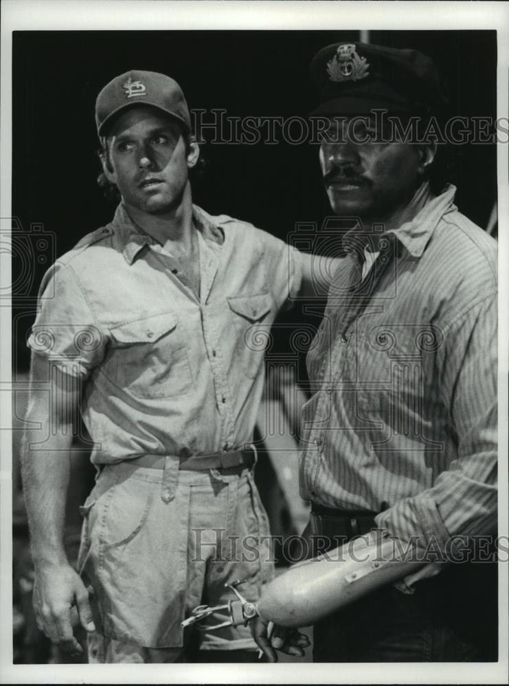 1986 Press Photo Gregory Harrison and Billy Dee Williams in Oceans of Fire.