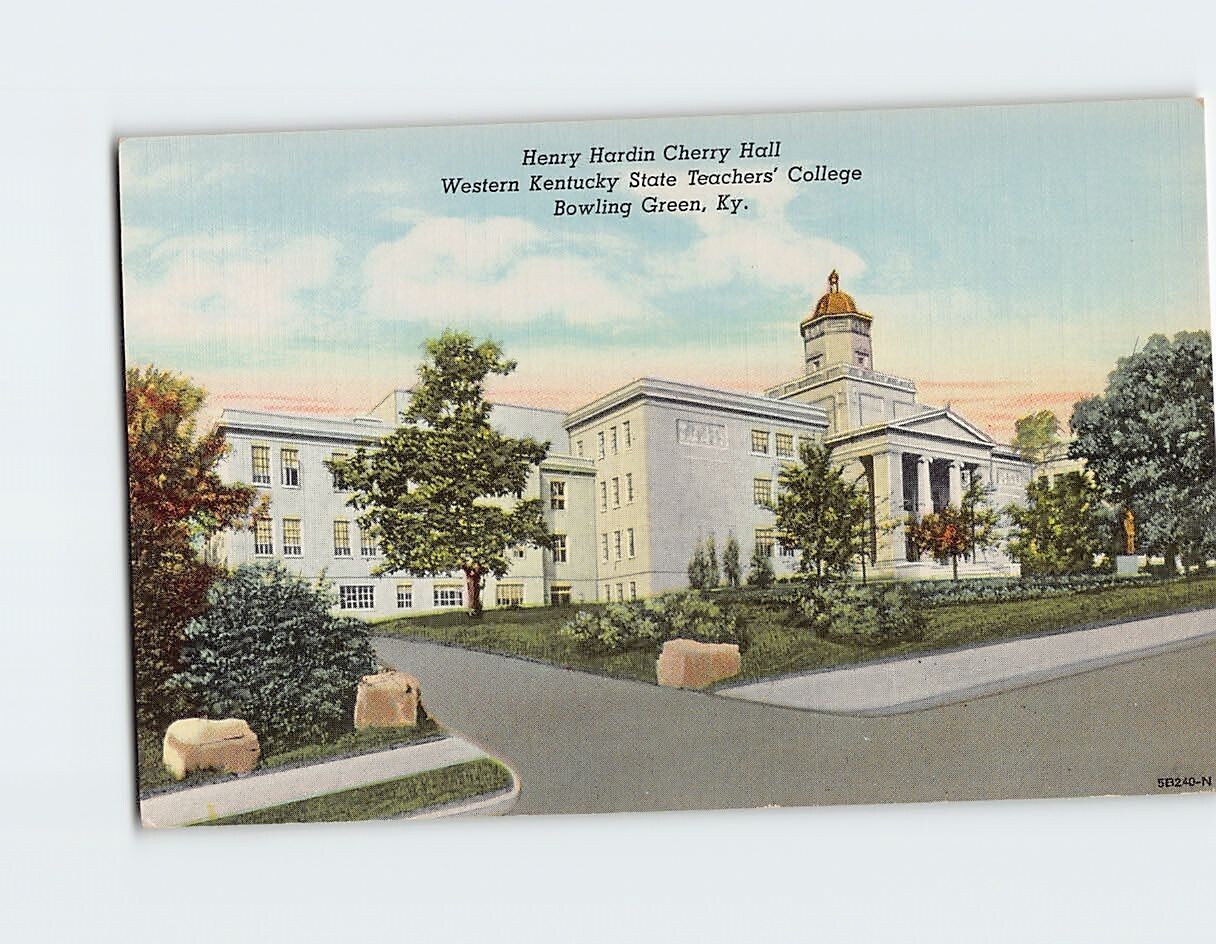 Postcard Henry Hardin Cherry Hall Western Kentucky State Techer's College