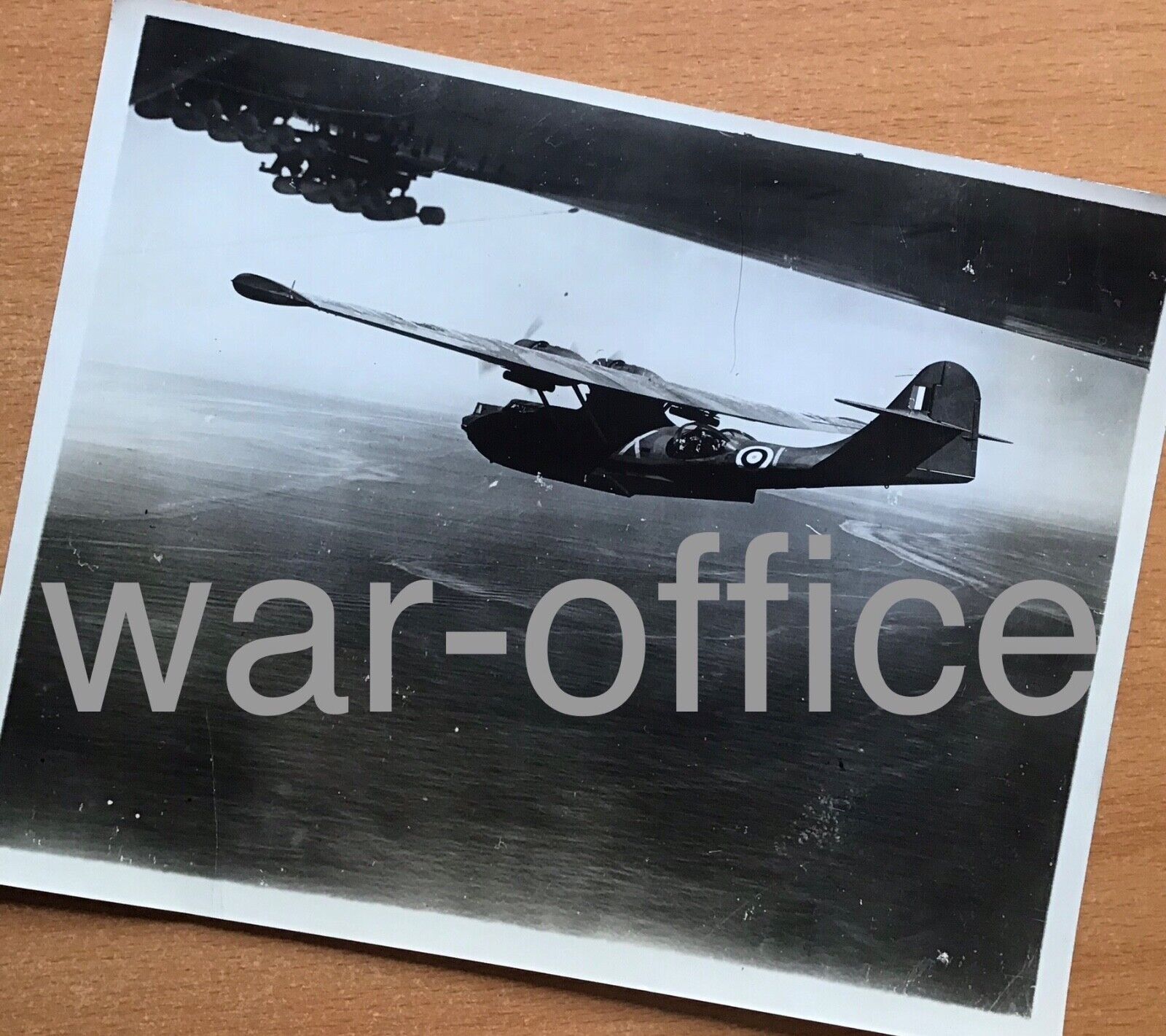 ORIGINAL WW2 BRITISH PRESS PHOTO/Catalina Mk I of No.202 Squadron RAF, Gibraltar