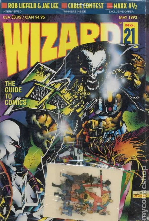 Wizard the Comics Magazine #21P Lee Bagged Variant VF+ 8.5 1993 Stock Image