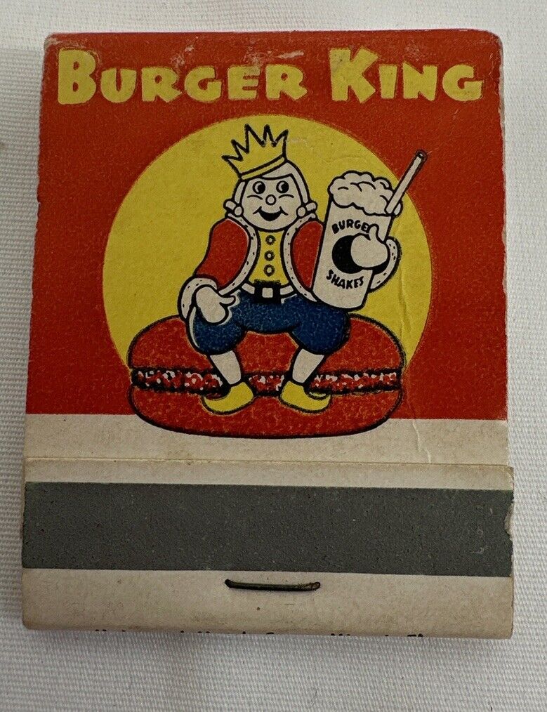 Rare Early Burger King Matchbook \