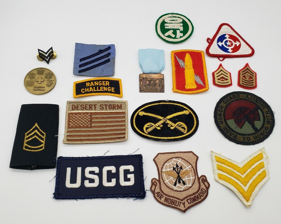 Post WW2 Vietnam US Army Military lot Mixed Patch Insignia pin corps Lot 