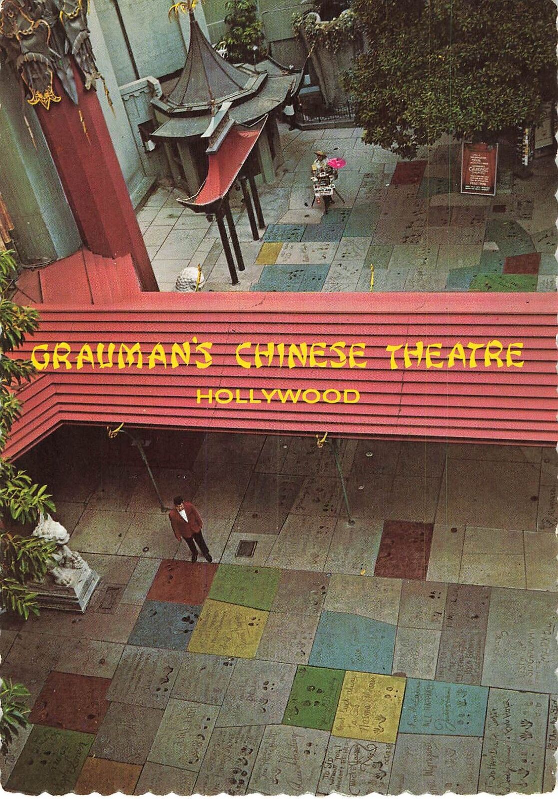 Vintage Postcard Footprints of the Stars Grauman\'s Chinese Theater Hollywood CA