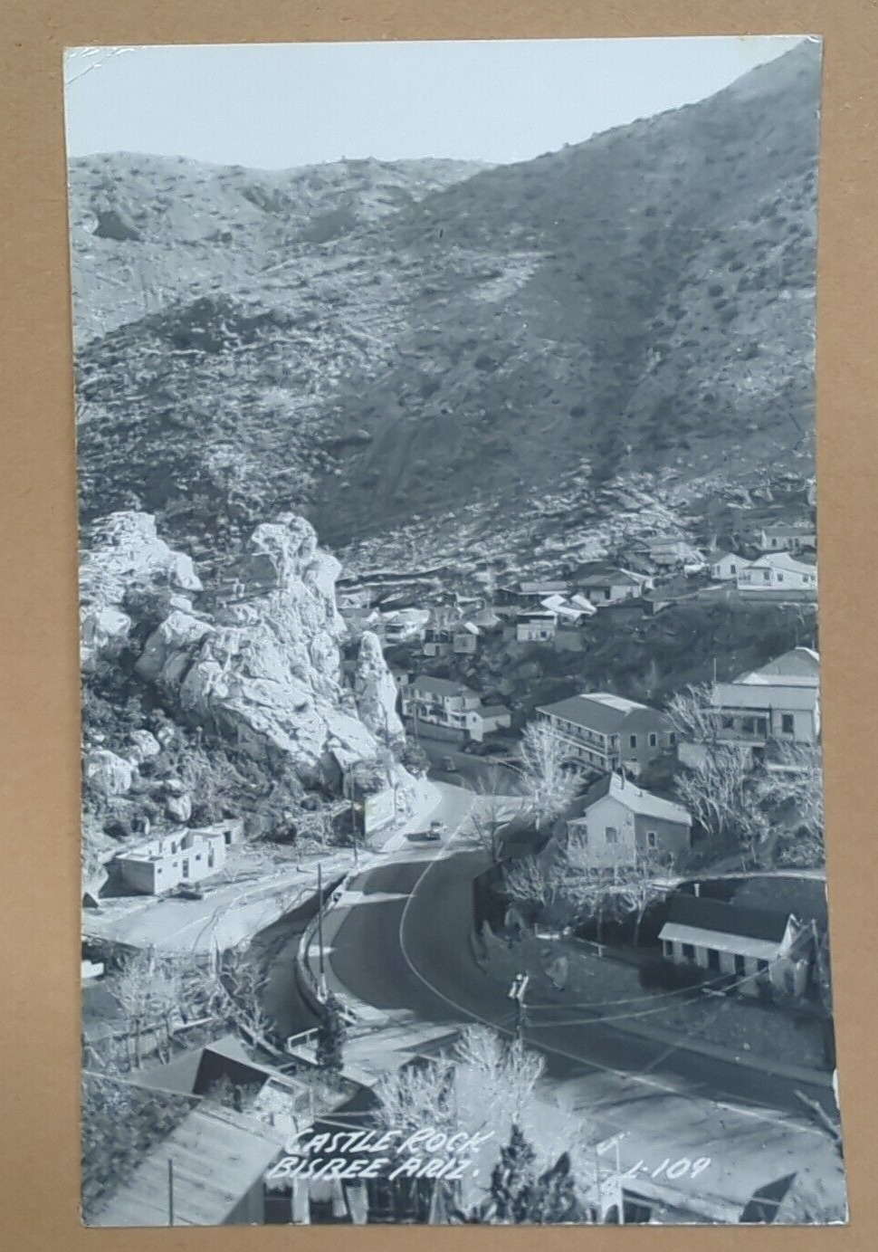 Castle Rock Bisbee Arizona Vintage RPPC Postcard Posted 1960