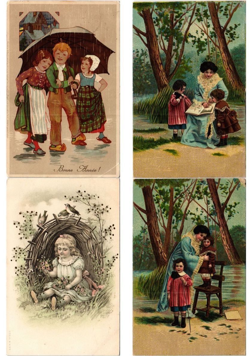 CHILDREN INFANTS Mostly ARTIST SIGNED 100 Vintage Postcards (PART 6.) (L5457)